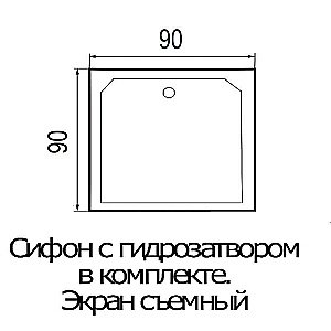 Душевой поддон River WEMOR 90/38 S купить в интернет-магазине Sanbest