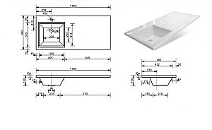 Раковина Эстет Даллас 105 ФР-00003575 белая купить в интернет-магазине Sanbest