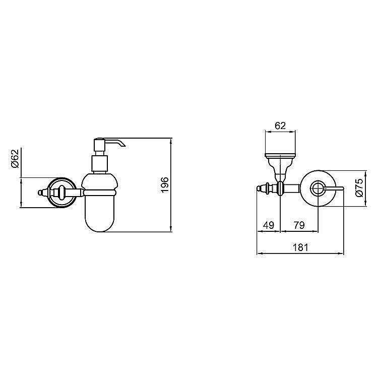 Дозатор жидкого мыла Webert Ottocento AM500201010 купить в интернет-магазине сантехники Sanbest