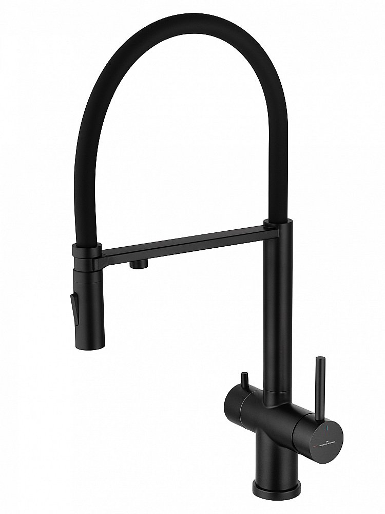 Смеситель для кухни WONZON & WOGHAND WW-88458009-MB черный матовый купить в интернет-магазине сантехники Sanbest