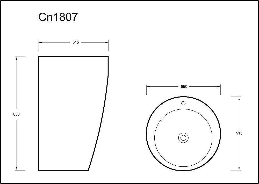 Раковина напольная Ceramica Nova 850 CN1807 55 купить в интернет-магазине Sanbest