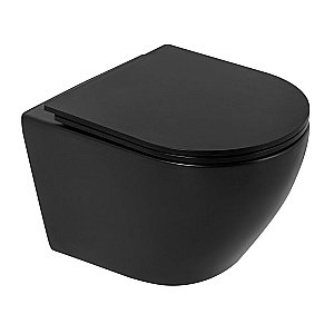 Унитаз подвесной BelBagno COLORATO BB062 безободковый, черный матовый купить в интернет-магазине Sanbest