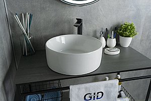 Раковина накладная Gid Esfera 40 N9011 51105 белая купить в интернет-магазине Sanbest