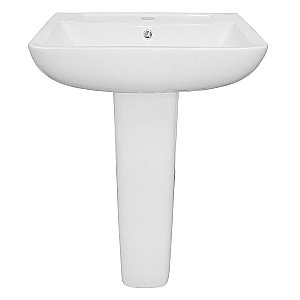 Раковина на пьедестале Loranto Liri CS-BMP009 55 белая купить в интернет-магазине Sanbest