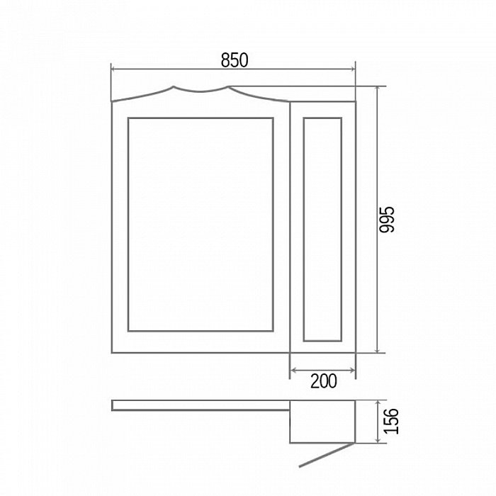 Зеркало со шкафом Orange Классик F7-85ZS1 в ванную от интернет-магазине сантехники Sanbest