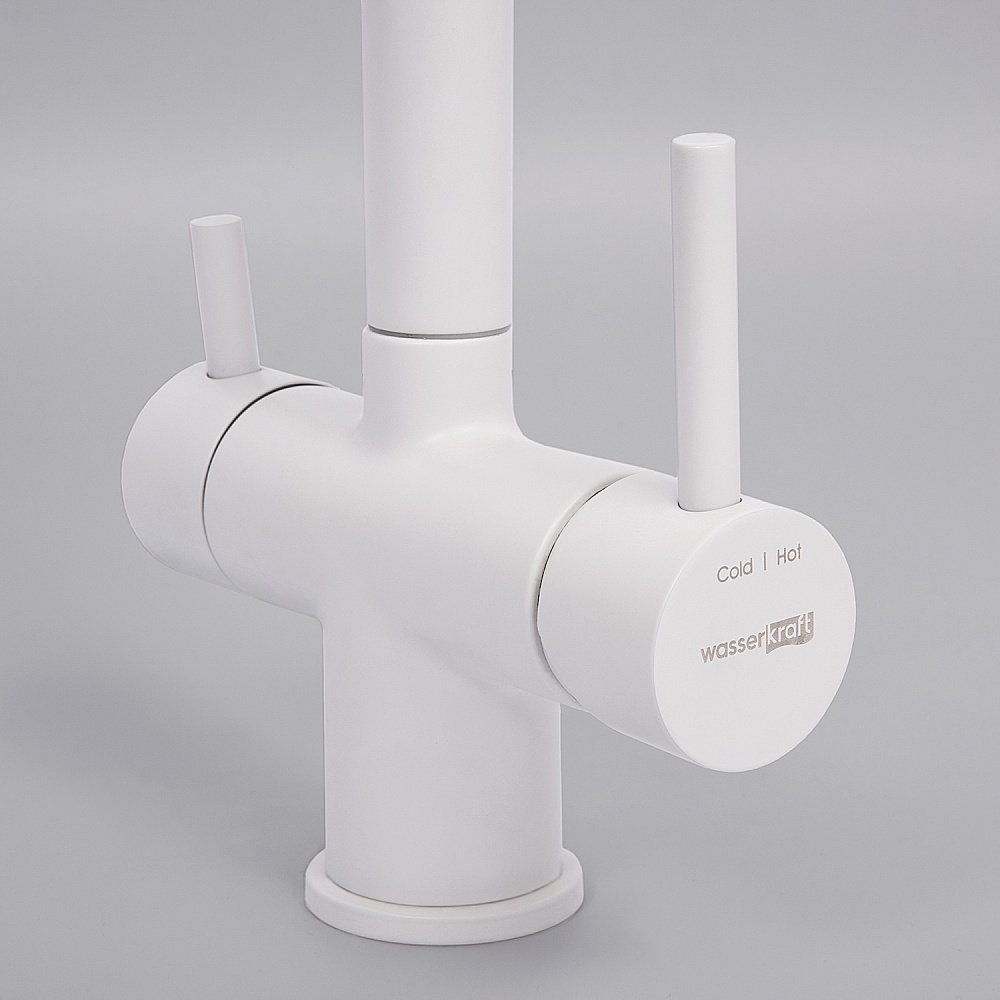 Смеситель для кухни WasserKRAFT A8357 белый купить в интернет-магазине сантехники Sanbest