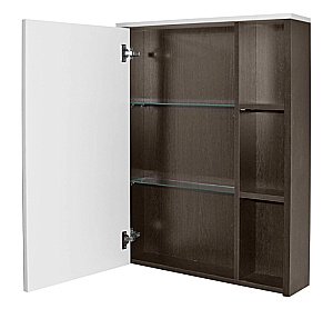 Зеркальный шкаф MIXLINE БОСКО 522472 65 белый/венге купить в интернет-магазине сантехники Sanbest