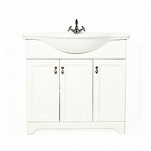 Тумба с раковиной Orange Классик F7-85TU3+Ra белая для ванной в интернет-магазине Sanbest