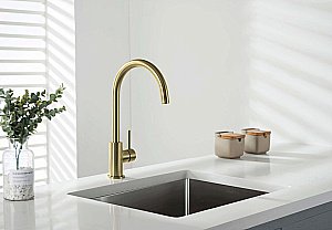 Смеситель для кухни Aquatek Европа AQ1382BG золото шлифованное купить в интернет-магазине сантехники Sanbest