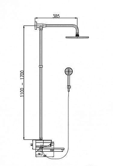 Душевая система Rav-Slezak MURRAY MU253.5/5SC хром купить в интернет-магазине сантехники Sanbest