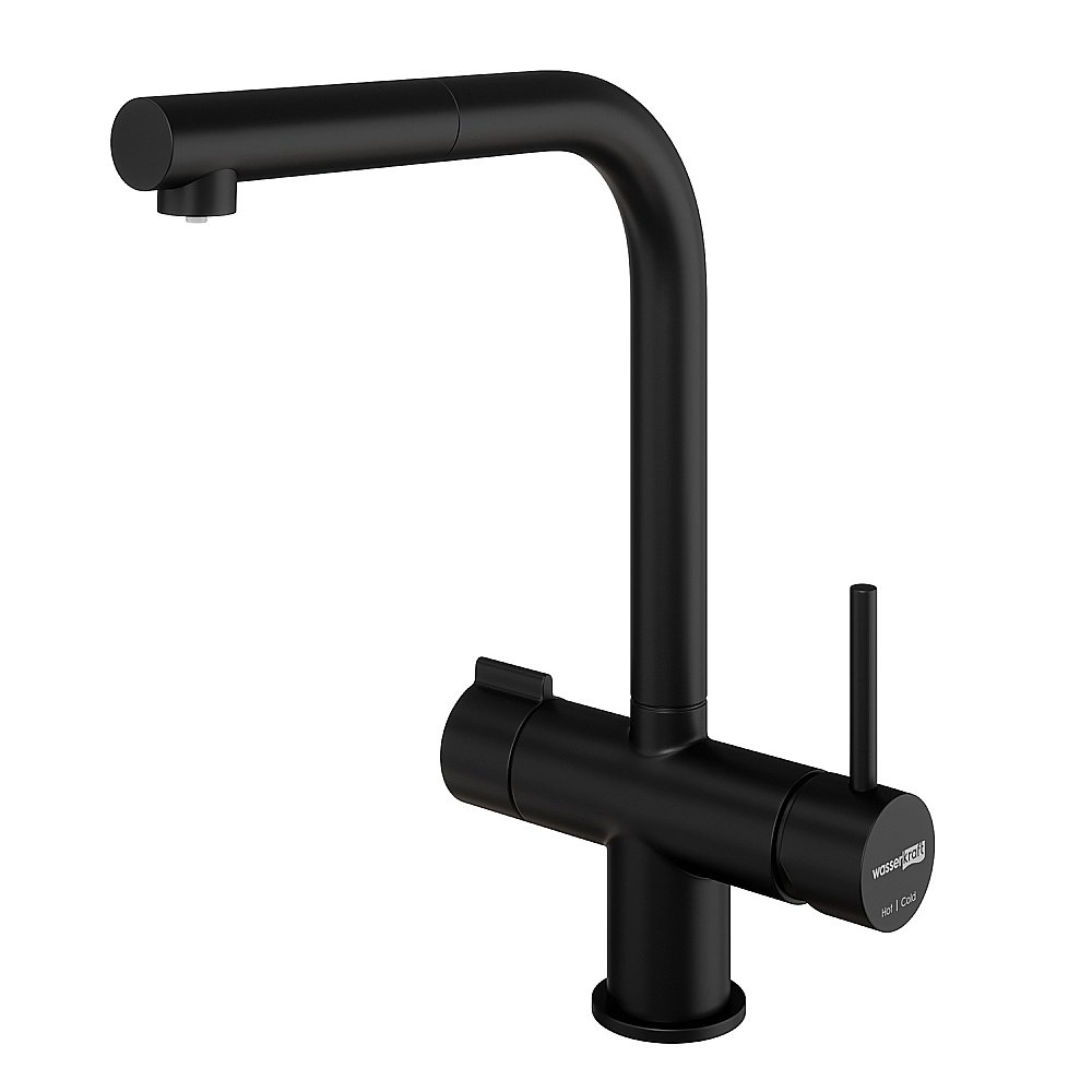 Смеситель для кухни WasserKraft A8967 черный Soft-touch купить в интернет-магазине сантехники Sanbest