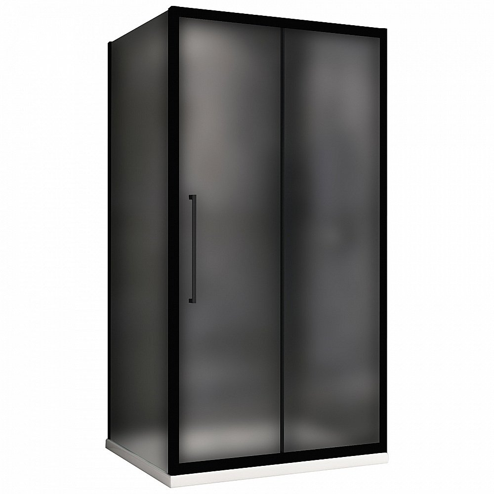 Душевой уголок ABBER Schwarzer Diamant AG30140BMH-S90BM 140х90 стекло матовое/профиль черный купить в интернет-магазине Sanbest