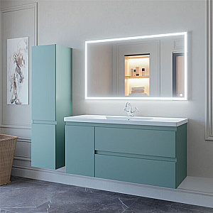 Тумба с раковиной Caprigo Forte 120 два ящика, одна дверь слева, цвет на выбор для ванной в интернет-магазине Sanbest