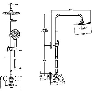 Душевая система Vitra AquaHeat Joy B A47208EXP купить в интернет-магазине сантехники Sanbest