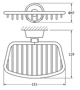 Мыльница-решетка FBS Vizovice VIZ 050 купить в интернет-магазине сантехники Sanbest