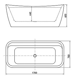 Акриловая ванна Allen Brau Infinity 2.21002.21 170x78 матовая купить в интернет-магазине Sanbest