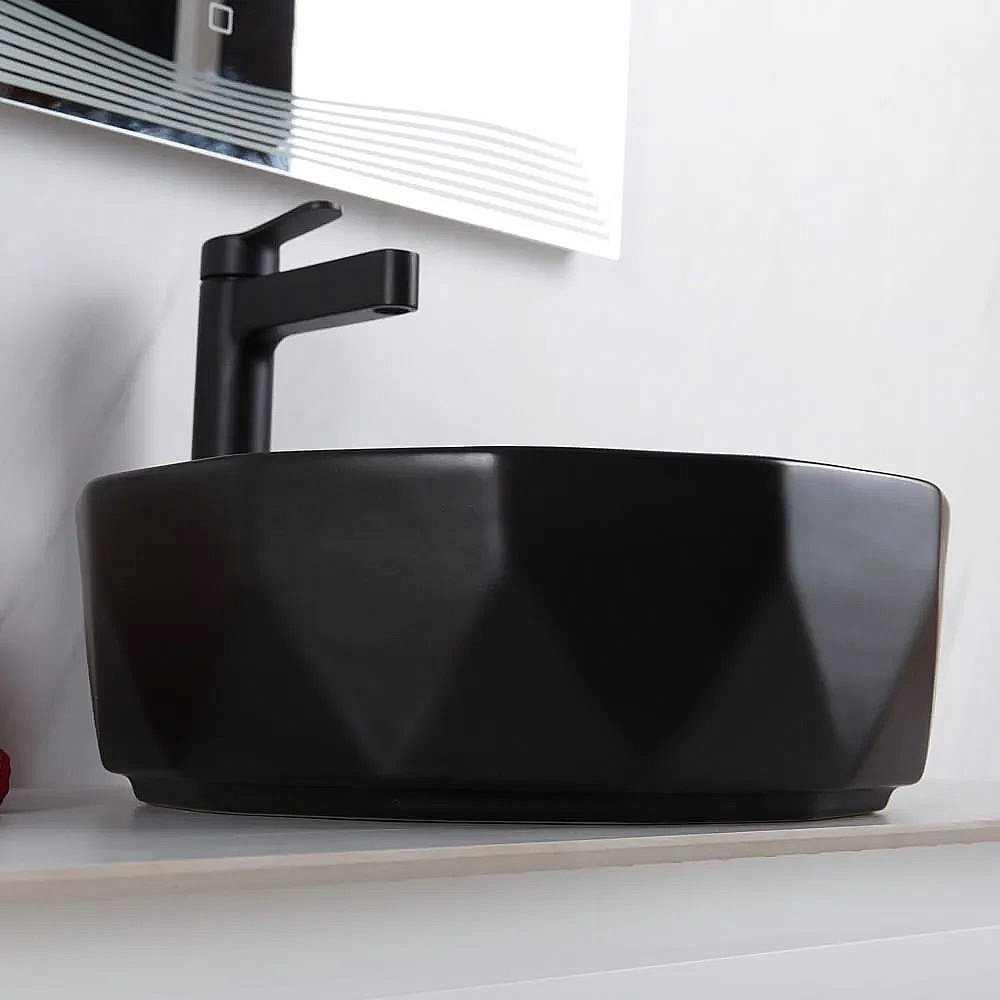 Раковина накладная Belbagno 41 BB1409H301 черная матовая купить в интернет-магазине Sanbest
