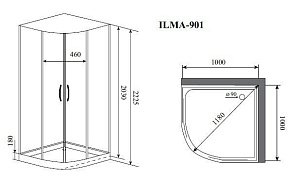 Душевая кабина Timo ILMA 901 100х100 купить в интернет-магазине Sanbest