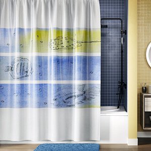 Текстильная шторка для ванной WasserKRAFT Inn SC-43101 купить в интернет-магазине сантехники Sanbest