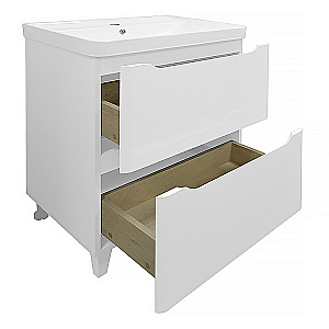 Тумба с раковиной Azario LOTOS 60/2 Н CS00081983 белая для ванной в интернет-магазине Sanbest