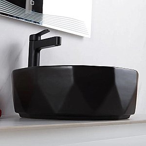 Раковина накладная Belbagno 41 BB1409H301 черная матовая купить в интернет-магазине Sanbest