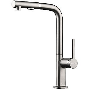 Смеситель для кухни Paulmark Neo Ne214419-BS  брашированная сталь купить в интернет-магазине сантехники Sanbest