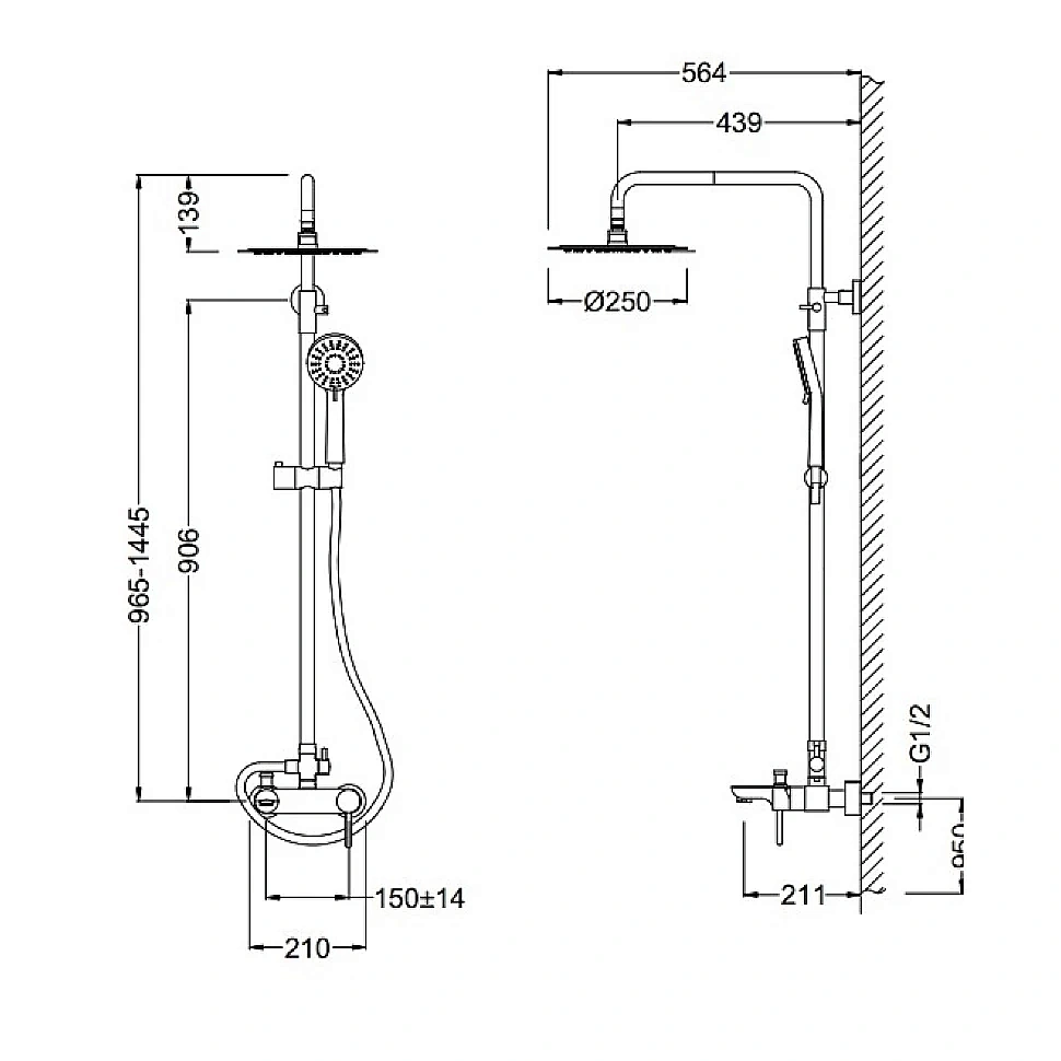 Душевая система Schein Icon 47415/8026055 купить в интернет-магазине сантехники Sanbest