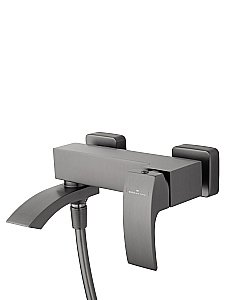 Смеситель для ванны с душем WONZON & WOGHAND FIT, Темный графит (WW-88639009-BGM) купить в интернет-магазине сантехники Sanbest