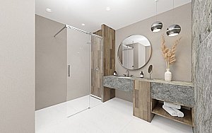 Душевое ограждение Radaway Espera Pro Walk-in 120 R стекло прозрачное/профиль хром купить в интернет-магазине Sanbest