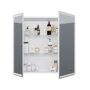 Шкаф зеркальный c LED-подсветкой Dreja POINT 80x90 белый купить в интернет-магазине сантехники Sanbest