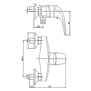 Смеситель для душа Aquanet Cobra SD90367 купить в интернет-магазине сантехники Sanbest