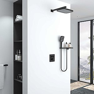 Душевая система Vincea VSFW-321MT1RMB черная матовая купить в интернет-магазине сантехники Sanbest