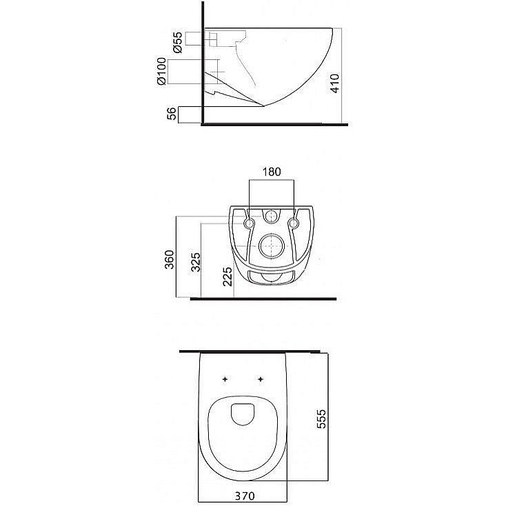 Унитаз с инсталляцией Pestan Fluenta Rimless SET40006661AM безободковый, с крышкой микролифт купить в интернет-магазине Sanbest