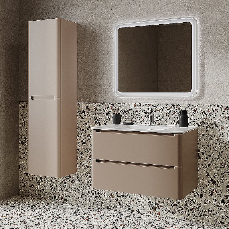 Тумба с раковиной Iddis Edifice 80 EDI80C0i95K капучино для ванной в интернет-магазине Sanbest