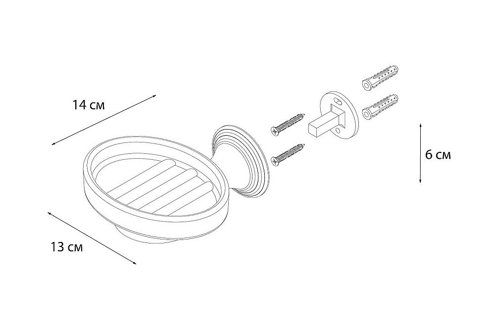 Мыльница FIXSEN LUKSOR FX-71608B купить в интернет-магазине сантехники Sanbest