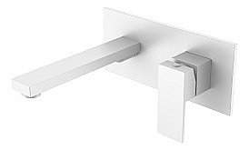 Cмеситель для раковины Boheme QUBIC Matt White 475-MW белый матовый купить в интернет-магазине сантехники Sanbest