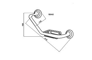 Поручень для ванны с мыльницей Boheme Brillante 10448 купить в интернет-магазине сантехники Sanbest