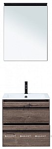 Тумба с раковиной Aquanet Lino 60 Дуб Веллингтон для ванной в интернет-магазине Sanbest