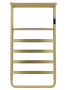 Полотенцесушитель электрический WONZON & WOGHAND DÜSSELDORF, Брашированное золото (WW-A208-BG) купить в интернет-магазине сантехники Sanbest