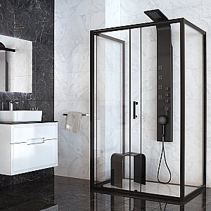 Душевая панель Taliente TA-G-A01Bb черная купить в интернет-магазине сантехники Sanbest