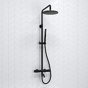 Душевая система WasserKraft Elbe 7400 SET2690 Thermo черный Soft-touch купить в интернет-магазине сантехники Sanbest