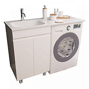 Тумба с раковиной Эстет Barcelona Luxe 120 любой цвет тумбы и раковины под заказ для ванной в интернет-магазине Sanbest