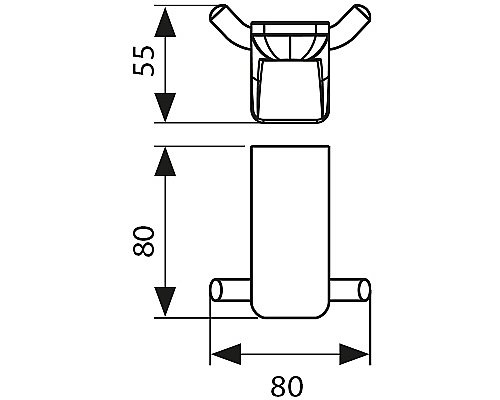 Крючок Kaiser KH-4502 бронза купить в интернет-магазине сантехники Sanbest