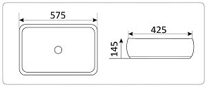 Раковина накладная Ceramalux N 9243 купить в интернет-магазине Sanbest