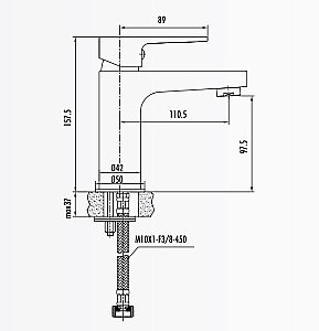 Смеситель для раковины Creavit SHARP SR1500K купить в интернет-магазине сантехники Sanbest
