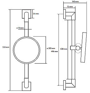 Косметическое зеркало на стойке Bemeta Beta 132201172 20 купить в интернет-магазине сантехники Sanbest