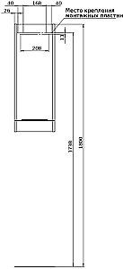 Пенал Aquanet Ирис new 310155 30 белый глянец для ванной в интернет-магазине сантехники Sanbest