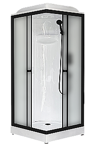 Душевая кабина Royal Bath RB 90HP1-M-BL 90x90 стекло матовое/профиль черный купить в интернет-магазине Sanbest