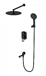 Душевая система встраиваемая WONZON & WOGHAND FRAME, Черный матовый (WW-88939010-MB) купить в интернет-магазине сантехники Sanbest