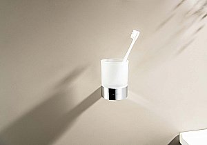 Стакан Aquatek Лира AQ4404CR стекло матовое/хром купить в интернет-магазине сантехники Sanbest
